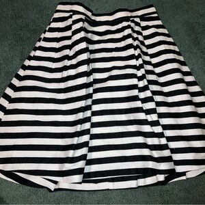Classic Black and White Striped Women's Skirt